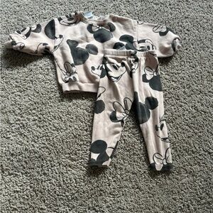 Zara Kids Disney Matching Set in Pink and Black Minnie Mouse